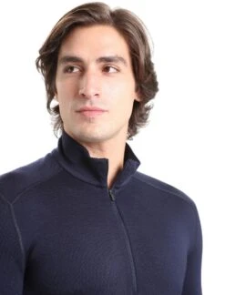 ICEBREAKER MEN'S TECH TOP LONG SLEEVE HALF ZIP Midnight Navy -Ski Uitrusting Verkoop 104372401 4