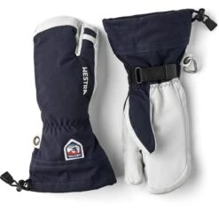 HESTRA ARMY LEATHER HELI SKI 3-finger Navy