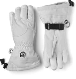 HESTRA HELI SKI FEMALE 5-finger Pale Grey / Offwhite
