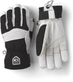 HESTRA ARMY LEATHER COULOIR Black Offwhite