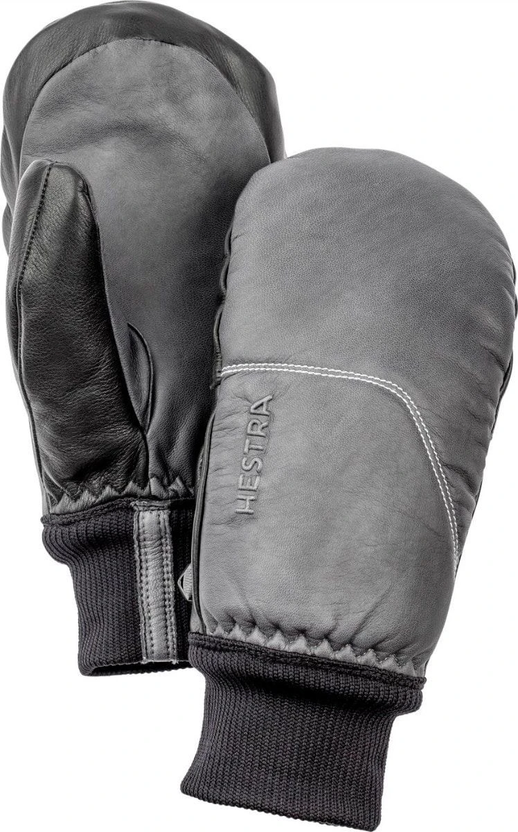 HESTRA OMNI MITT Grey Black 1 HESTRA OMNI MITT Grey Black