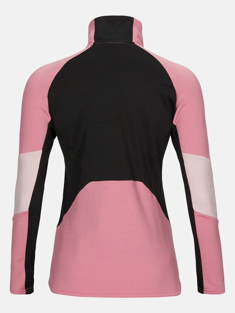 PEAK PERFORMANCE WOMEN'S VERTICAL MID ZIP JACKET Frosty Rose 3 PEAK PERFORMANCE WOMEN'S VERTICAL MID ZIP JACKET Frosty Rose - Afbeelding 3