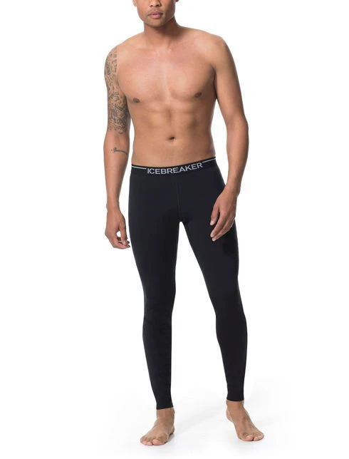ICEBREAKER MEN'S OASIS LEGGINGS 200 Black 2 ICEBREAKER MEN'S OASIS LEGGINGS 200 Black - Afbeelding 2