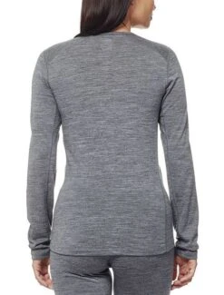 ICEBREAKER WOMEN'S OASIS LONG SLEEVE CREWE Gritstone Heather -Ski Uitrusting Verkoop oasis3 1