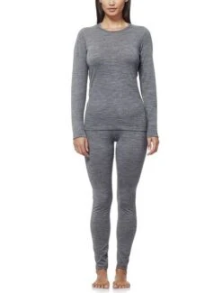 ICEBREAKER WOMEN'S OASIS LONG SLEEVE CREWE Gritstone Heather -Ski Uitrusting Verkoop oasis4 1