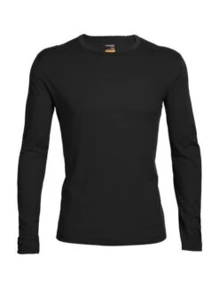 ICEBREAKER MEN'S OASIS LONG SLEEVE CREWE 200 Black -Ski Uitrusting Verkoop oasis zwart