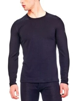 ICEBREAKER MEN'S OASIS LONG SLEEVE CREWE 200 Black -Ski Uitrusting Verkoop oasis zwart2