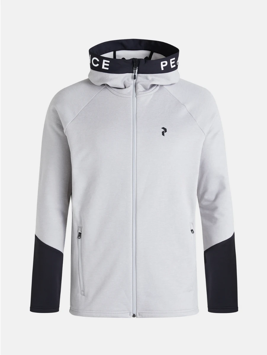 PEAK PERFORMANCE MEN'S RIDER ZIP HOOD Melange Black 1 PEAK PERFORMANCE MEN'S RIDER ZIP HOOD Melange Black