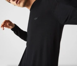 LACOSTE TRUI HEREN RONDE HALS MERINOWOL Zwart -Ski Uitrusting Verkoop schermafbeelding 2022 08 09 om 12.51.10