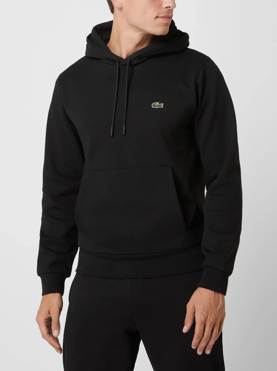 LACOSTE SWEATHSHIRT MET HOOD Black 2 LACOSTE SWEATHSHIRT MET HOOD Black - Afbeelding 2