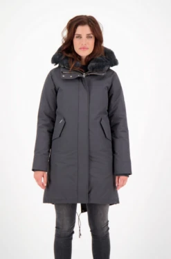 AIRFORCE DOUBLE ZIP FISHTAIL PARKA Gun Metal