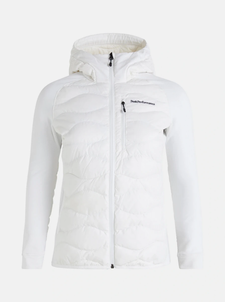 PEAK PERFORMANCE HELIUM HYBRID DOWN HOOD JACKET WOMEN White