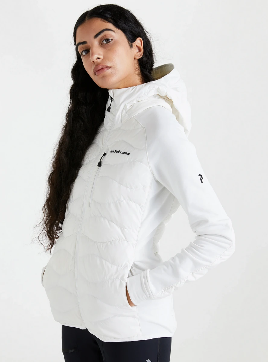 PEAK PERFORMANCE HELIUM HYBRID DOWN HOOD JACKET WOMEN White 7 PEAK PERFORMANCE HELIUM HYBRID DOWN HOOD JACKET WOMEN White - Afbeelding 7