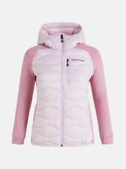 PEAK PERFORMANCE HELIUM HYBRID DOWN HOOD JACKET WOMEN Cold Blush / Bitter Root