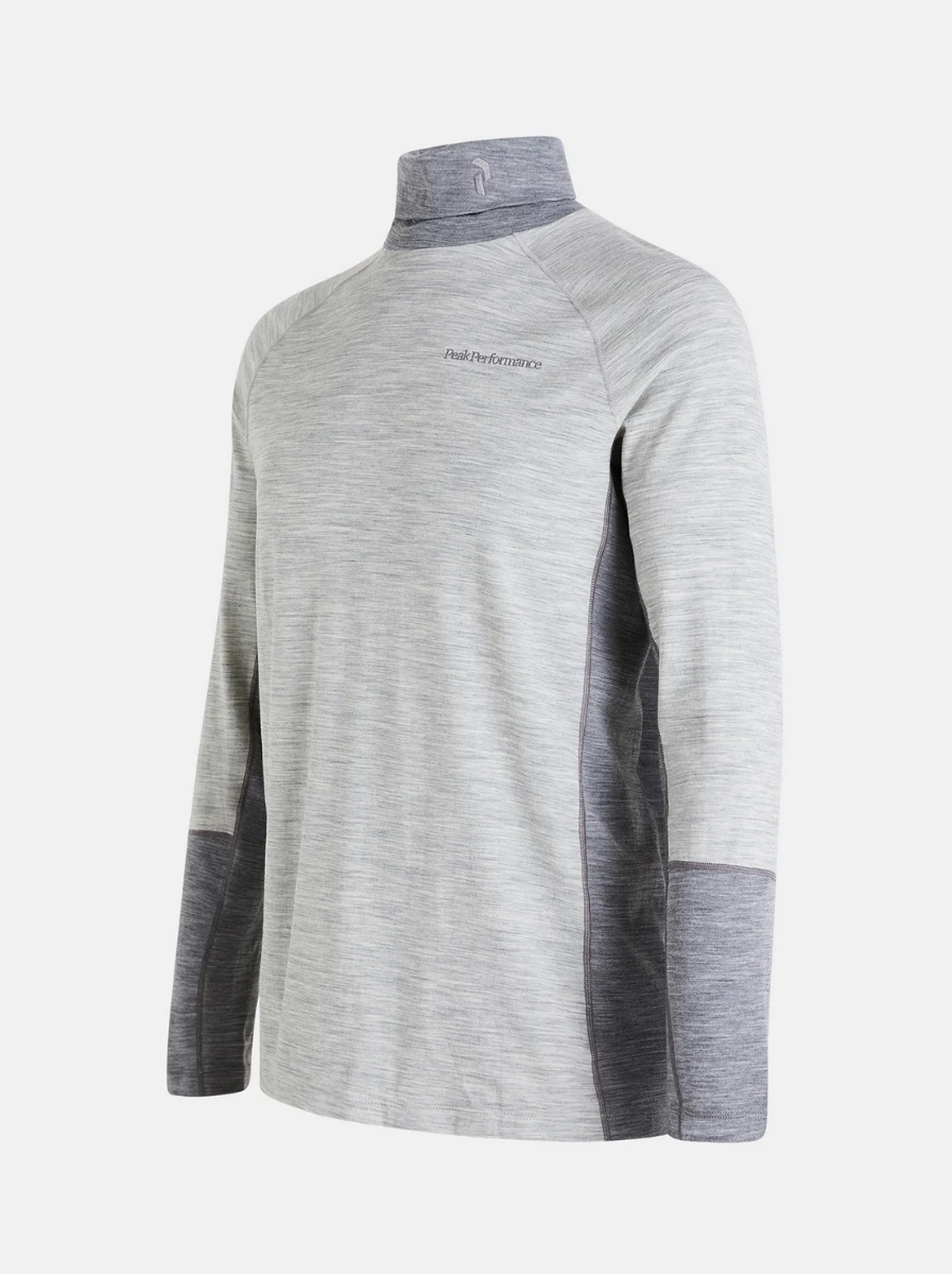 PEAK PERFORMANCE MAGIC ROLLNECK MEN Med Grey Melange 3 PEAK PERFORMANCE MAGIC ROLLNECK MEN Med Grey Melange - Afbeelding 3