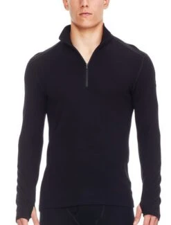 ICEBREAKER MEN'S TECH TOP LONG SLEEVE HALF ZIP Black -Ski Uitrusting Verkoop tech top 2 1