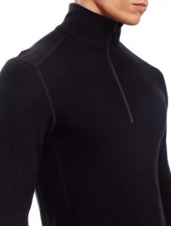 ICEBREAKER MEN'S TECH TOP LONG SLEEVE HALF ZIP Black -Ski Uitrusting Verkoop tech top 6 1