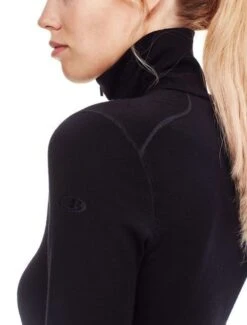 ICEBREAKER WOMEN'S TECH TOP 260 LONG SLEEVE HALF ZIP Black -Ski Uitrusting Verkoop tech top black 5