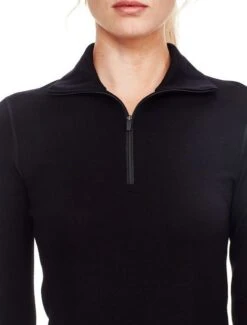 ICEBREAKER WOMEN'S TECH TOP 260 LONG SLEEVE HALF ZIP Black -Ski Uitrusting Verkoop tech top black 6