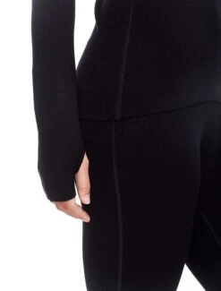ICEBREAKER WOMEN'S TECH TOP 260 LONG SLEEVE HALF ZIP Black