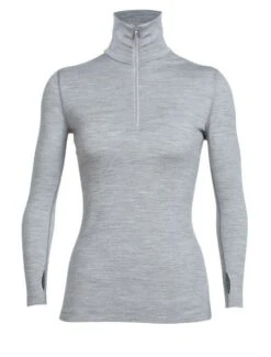 ICEBREAKER WOMEN'S TECH TOP 260 LONG SLEEVE HALF ZIP Metro Heather -Ski Uitrusting Verkoop techtop grey